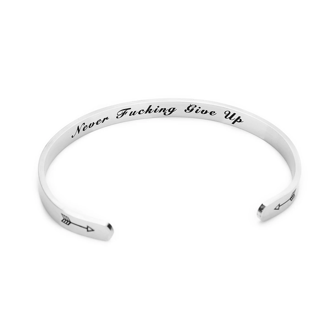 

1pcs/lot Stainless Steel Bracelet Width 6mm Opening Stainless Steel Lettering Bracelet Classic Fashion Jewelry Accessories