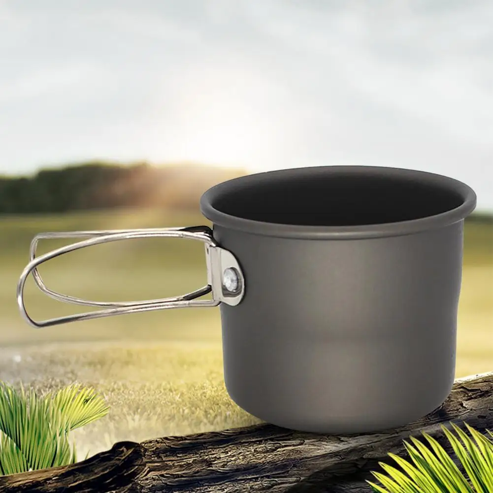 

200ml Foldable Handle Outdoor Tea Cup Reusable Portable Mini Camping Water Mug Coffee Folding Cup for Hiking