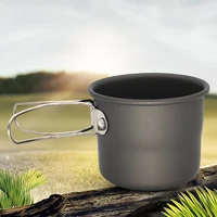 200ml foldable handle outdoor tea cup reusable portable mini camping water mug coffee folding cup for hiking