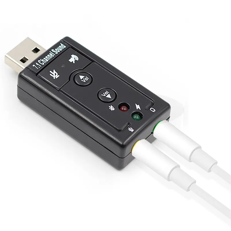 7,1 Внешняя USB звуковая карта USB к разъему 3,5 мм аудио адаптер для наушников Бесплатный накопитель микрофон звуковая карта USB аудио адаптер