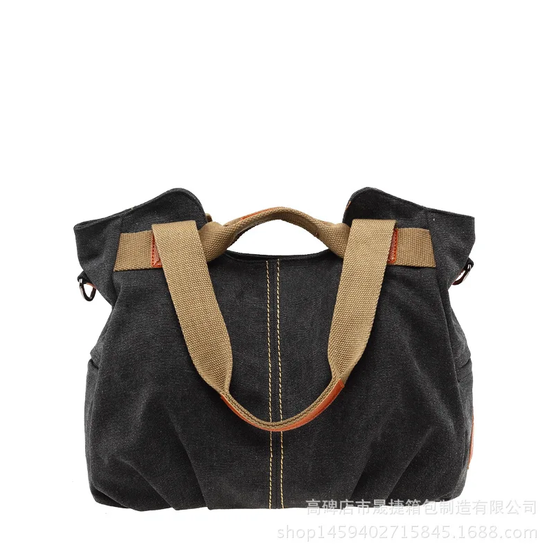 

New Leisure Handbag Women's Canvas Bag Single Shoulder Messenger Bag Canvas Large Capacity Women's Bag