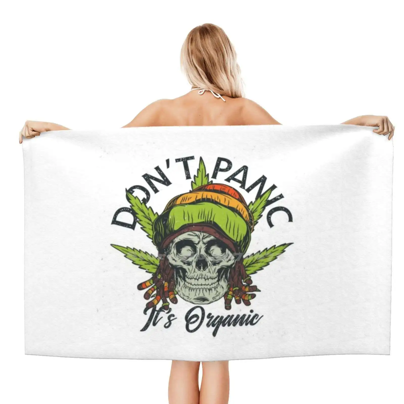 Мягкие полотенца Rasta с рисунком черепа не волнуйтесь для ванной школы