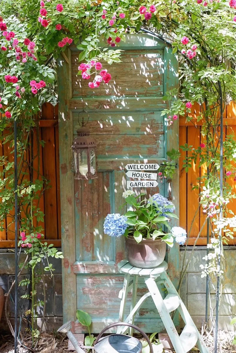

Insert Welcome House Garden Wood Handmade Chic Plaque
