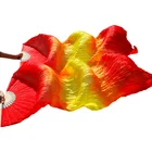 Вентиляторы для танца живота 100% натуральный шелкискусственный шелк ручной работы окрашенный Шелковый веер для танца 1 пара Высокое качество чистый натуральный шелк веер реквизит для танцев