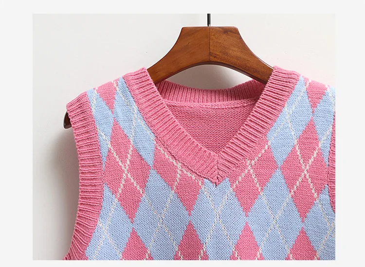 Женский трикотажный жилет корейский пуловер с V-образным вырезом без рукавов 2020 |