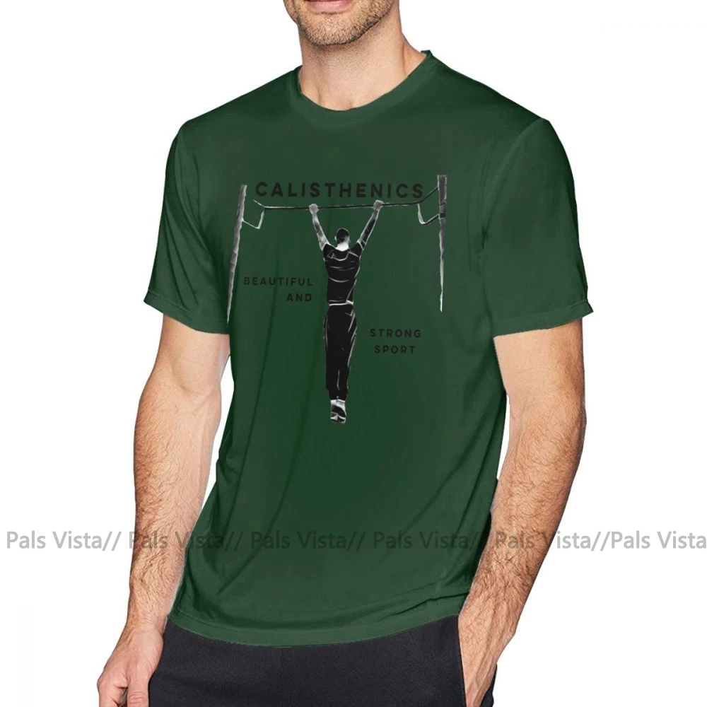 Calisthenics, футболка, Calisthenics, Спортивная футболка, короткий рукав, 4xl, футболка, мужская, базовая, забавная, с принтом, 100 хлопок, футболка - Цвет: Бирюзовый
