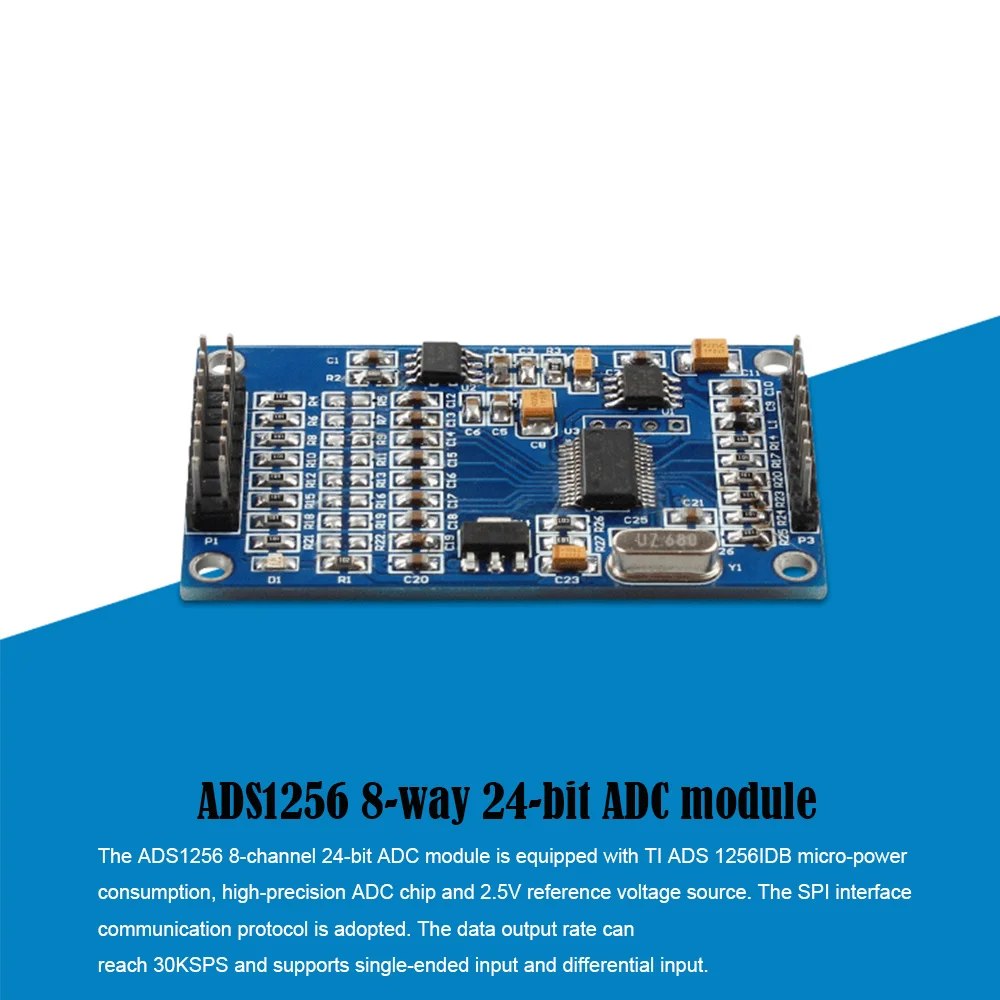 

ADS1256 модуль 24 бит 8 каналов Высокая точность ADC плата сбора данных для компьютера 5 в скорость поставки 30ksp