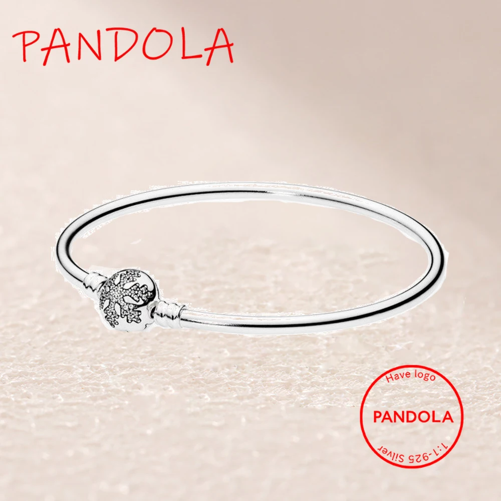 

Unique Snowflake Moments Silver Bangle #590740CZ