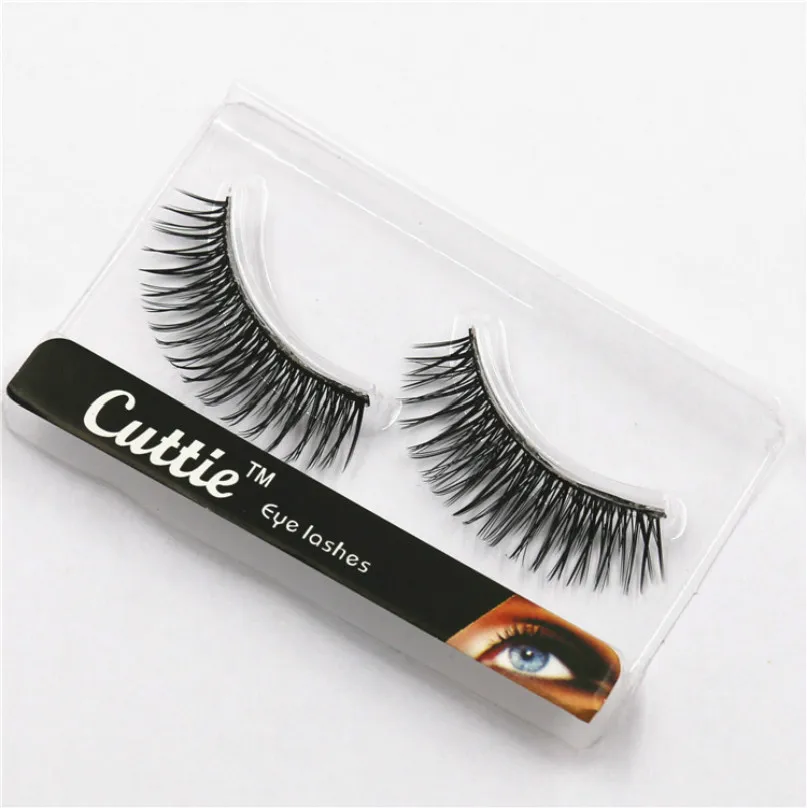 Новинка 1 пара толстый крест накладные ресницы Корея естественный &quotнюд&quot