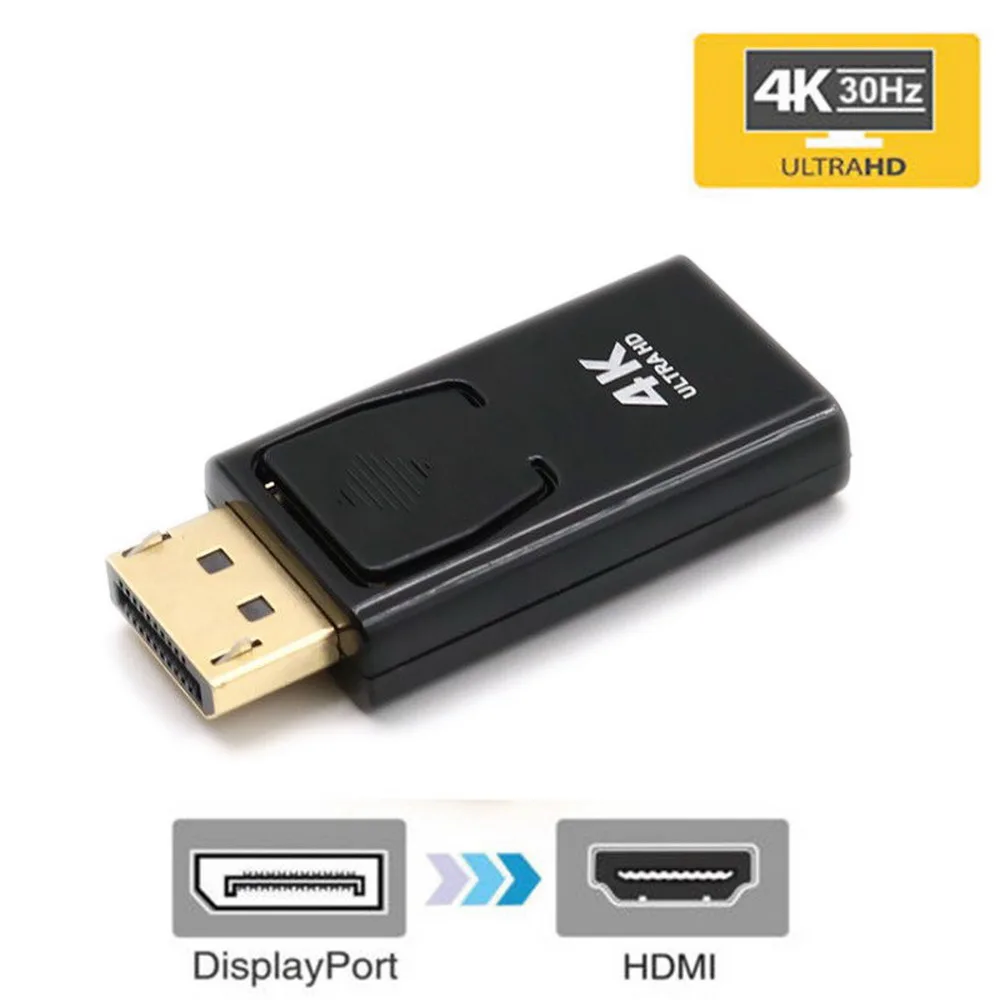 Переходник DP со штекером DisplayPort на гнездо HDMI совместимый преобразователь 4K Ultra HD