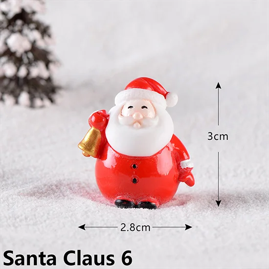 Santa Claus 6 1 шт. подарок микро бонсай для пейзажа Сказочный Сад домашний Декор Фигурка снеговика Мини Санта Клаус рождественские украшения аксессуары - Цвет: Santa Claus 6