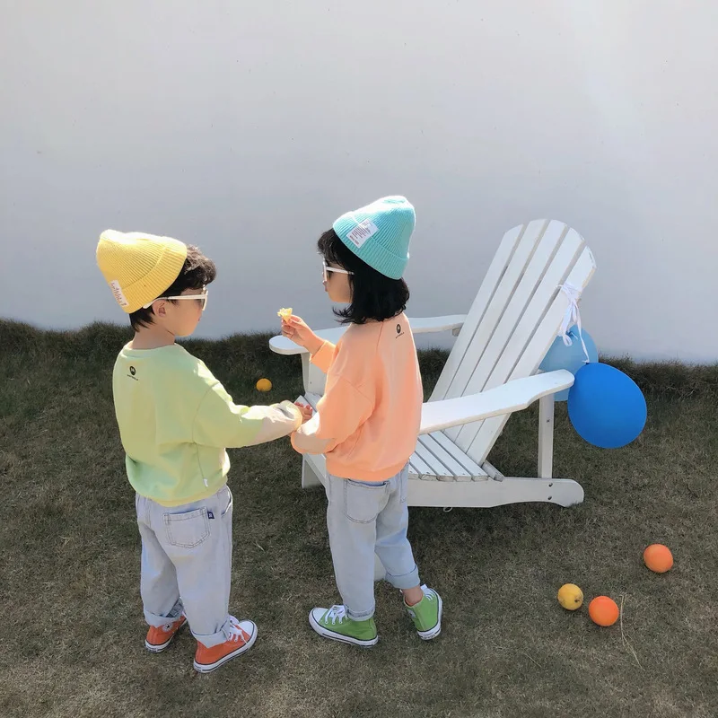 Корейская весна 2020 новинка детский Джокер повседневная флисовая толстовка с