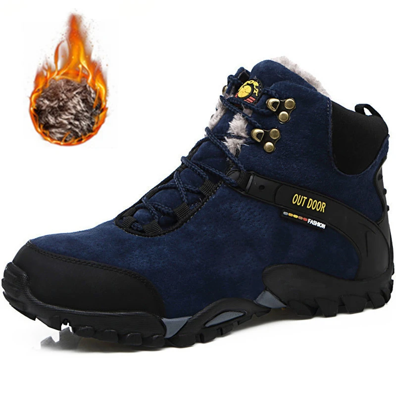 

Уличные ботинки унисекс для пар, мужские ботинки, Модные Качественные зимние плюшевые ботильоны для снега, мужские теплые Ботинки, Ботильон...