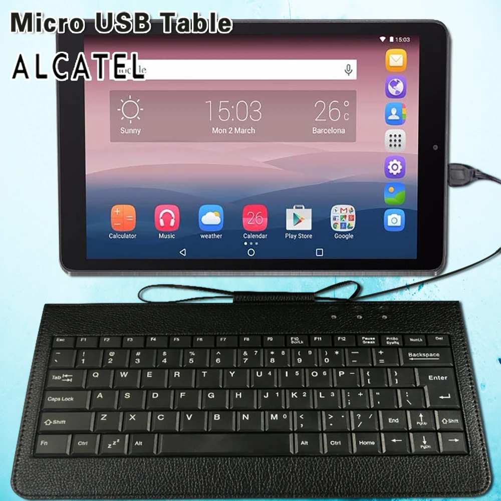 Портативная Проводная клавиатура для Alcatel 1T 10/3T 10/A3 10/Plus 10 дюймов/OneTouch Pixi 3 дюймов