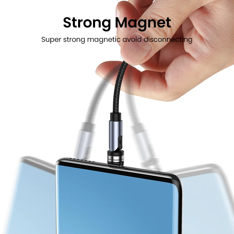 UGREEN USB Magnetic Charging Cable 540 Degree Rotating Fast Charging Micro USB Type C Phone Charger Data Cable Micro USB Type C
