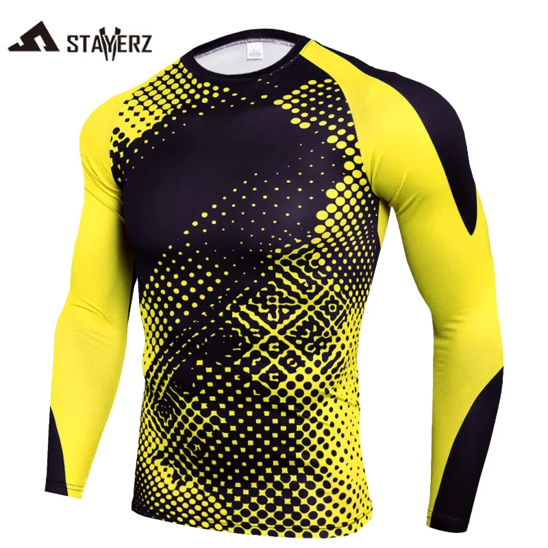 

Long Sleeve Compression Shirt Men Quick Dry Gym T Shirt Fitness Sport Shirt Male Rashgard Gym Workout Traning Tights For Men