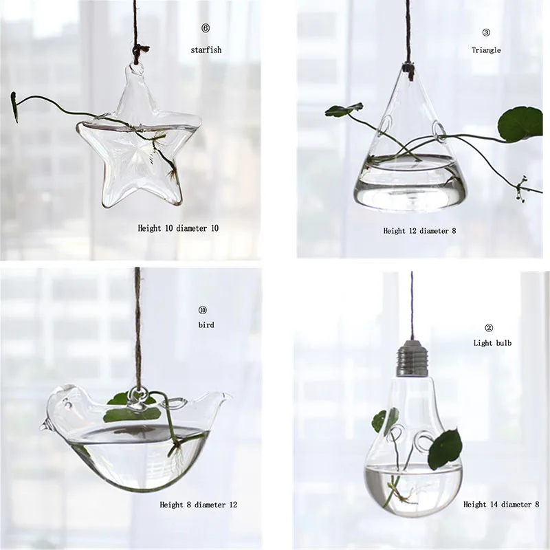 

Creative Hanging Hydroponic Vase DIY Balcony Decoration Home Garden Desktop Green Plants Simple And Modern