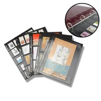 10pcslot stamps grid black 2 side stamp page of stamp album pvc loose leaf inners of collection stamps holders