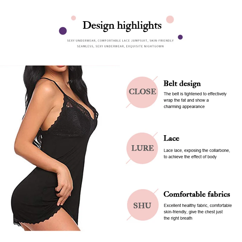 

beach Cover Ups Women's sexy homewear suspender dress lace Loungewear bandage underwear sexy pajamas nightwear Swimwears