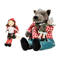 45cm lufsig new plush grandma wolf 30cm little red riding hood toy stuffed wolf and grandma doll gift