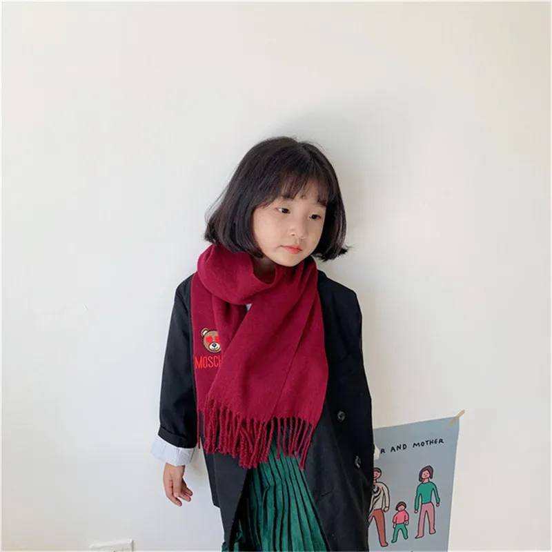 Брендовый медведь 2020 зимние детские кашемировые милые шарфы теплые для