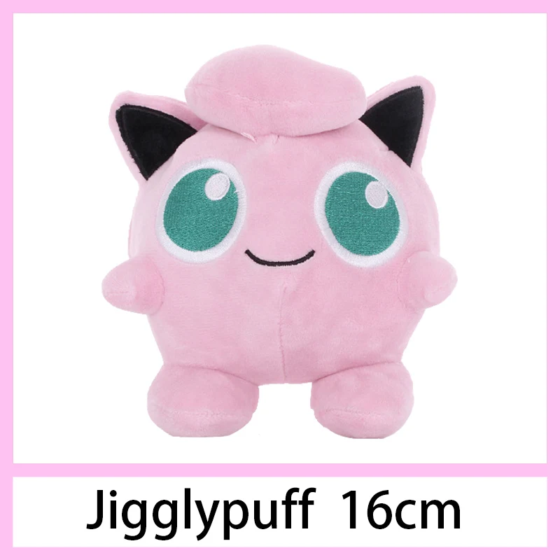 16cm Jigglypuff Детектива Пикачу Jigglypuff чармандер Сквиртл плюшевые игрушки мягкие милые захватные машины куклы для детей Забавный подарок - Цвет: 16cm Jigglypuff