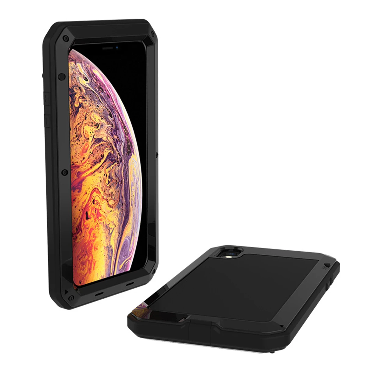 

Aluminum Alloy Shockproof Dustproof Waterproof Protective Case for iPhoneXs MaxAluminum Alloy Phone Case