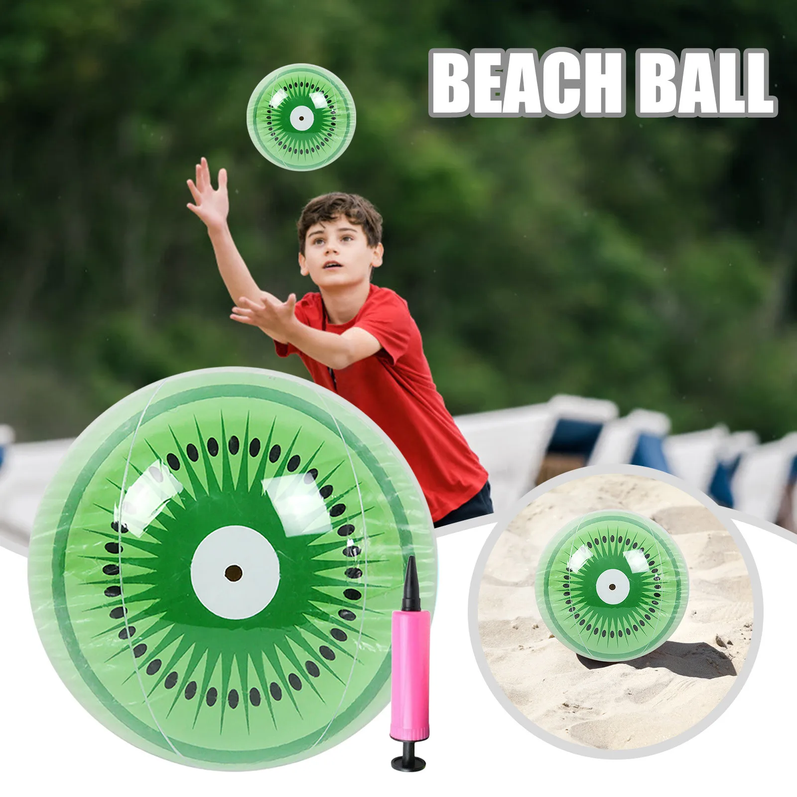 

Outdoor Toys Inflatable Beach Ball Pvc Water Balloons Fruit 3d Balls Summer Outdoor Game Swimming Toys Bubble Ball Juguete