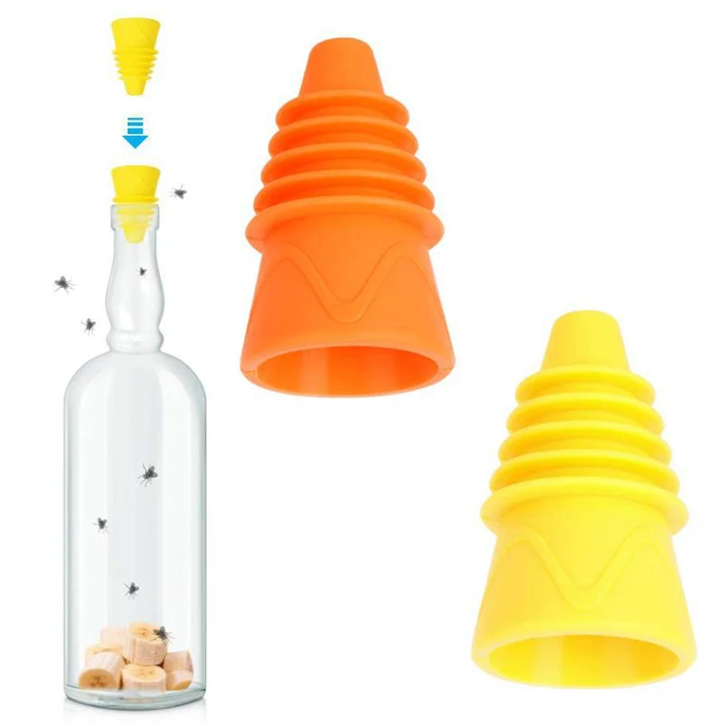 

Flexible Flies Trap Funnel Reusable Silicone Fruit Fly Trap Pest Control Catcher Killer Practical Insects Trapping Funnel 1Pc