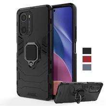 For Cover Xiaomi Poco F3 Case Shockproof TPU Bumper Ring Holder Stand Armor Back Cover Poco F3 Phone Case For Xiaomi Poco F3