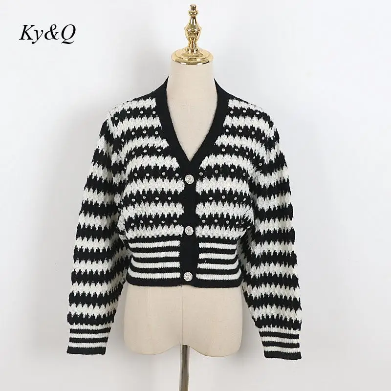 Женский мохеровый свитер со стразами роскошный брендовый свободный короткий