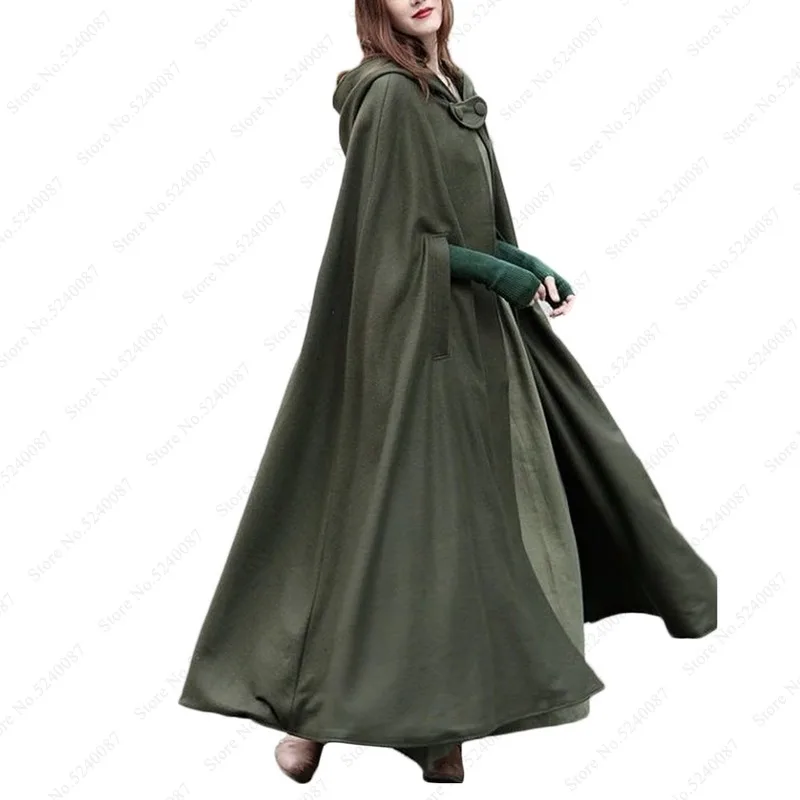 Средневековая готическая накидка с капюшоном тонкое пальто женские винтажные