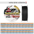 Леска рыболовная плетеная, 100300 м, 8 нитей, 10152030130150250 lb