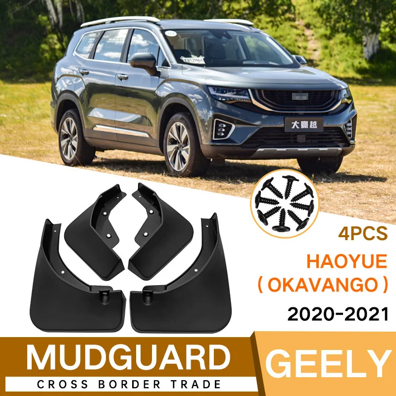 

Set Molded Mud Flaps Mudflaps Splash Guards Front Rear Mud Flap Mudguards Fender Accessories For Geely Haoyue Okavango 2020-2021