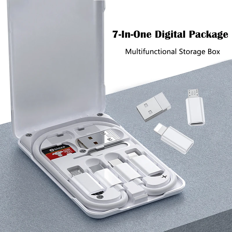 Набор многофункциональных зарядных кабелей 6 в 1 для iPhone 11 12 Pro Max XR, кабель Micro USB, адаптер типа C, кабель для быстрой зарядки