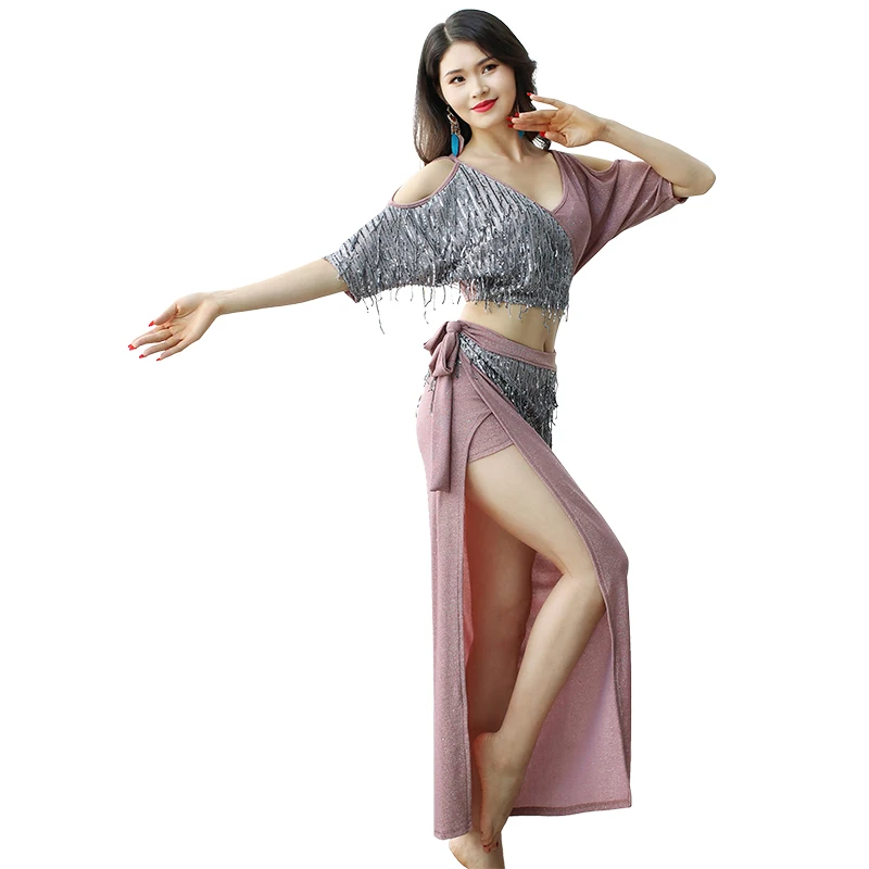 Новый костюмы для танца живота Танцы костюм восточных танцев с модным блестящим