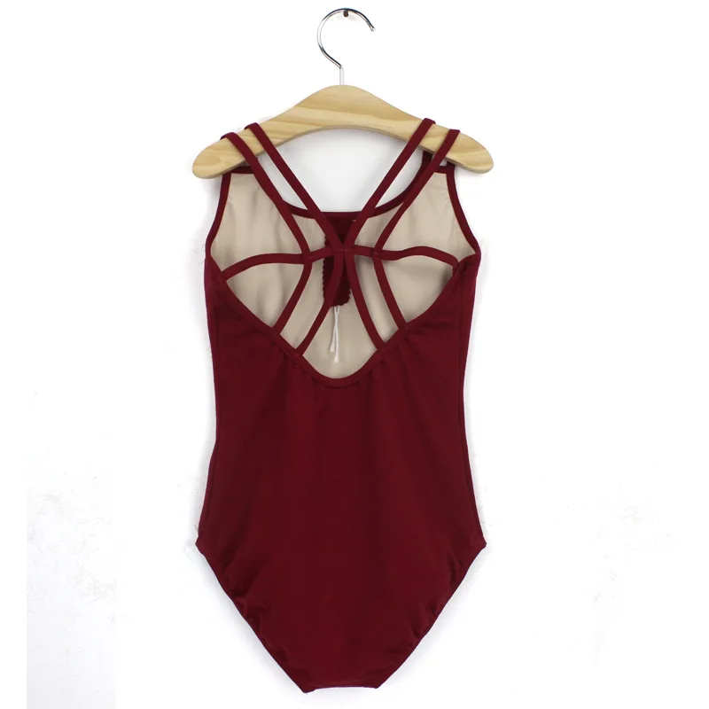 Платье с открытой спиной без рукавов спандекс & хлопковое балетное трико для