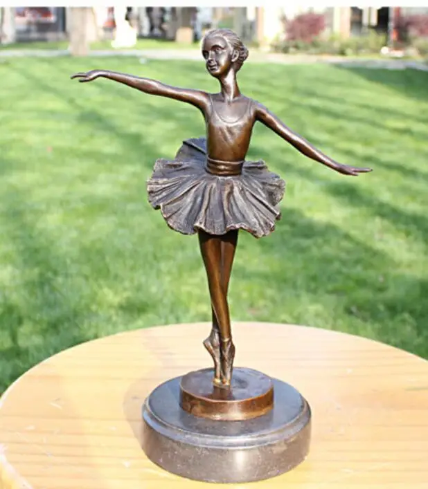 Спортивная медная бронзовая скульптура балерины для музыки danc произведения