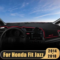 car dashboard cover mat for honda fit jazz 2014 2015 2016 2017 2018 dash board sun shade carpets anti uv protector accessories