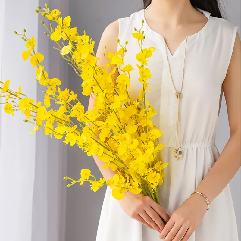 Искусственный букет орхидеи для длительных танцев высококачественный Шелковый