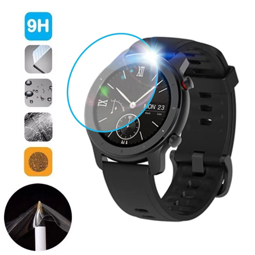 Защита экрана 2019 для смарт-часов AMAZFIT GTR 42 мм закаленное стекло покрытие