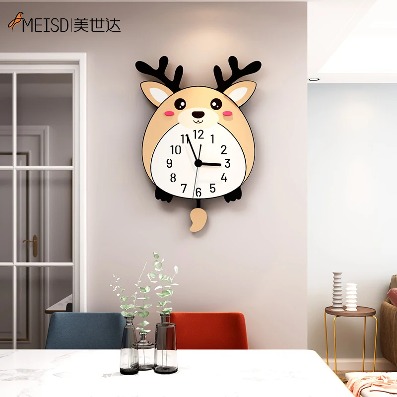 MEISD Мультяшные игрушки настенные часы креативные кварцевые бесшумные