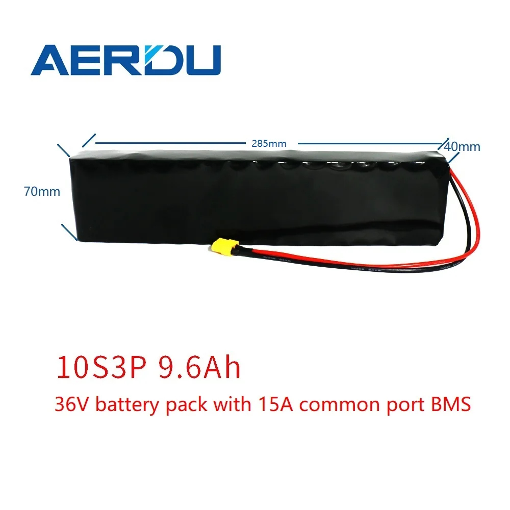 AERDU е байка 36В 10S3P 9.6Ah 10Ah 450 Вт литий ионный аккумулятор пакет для электровелосипед