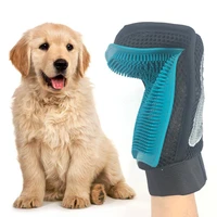 1pcs new pet dog brush grooming glove double purpose glove grooming comb large round palm for cleaning removing loose hair zx x