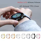 Чехол для Samsung Galaxy Watch Active2 40 44 мм, мягкий чехол-бампер из ТПУ с полным покрытием, Защита экрана для Galaxy Watch Active 2 44 мм 40 мм
