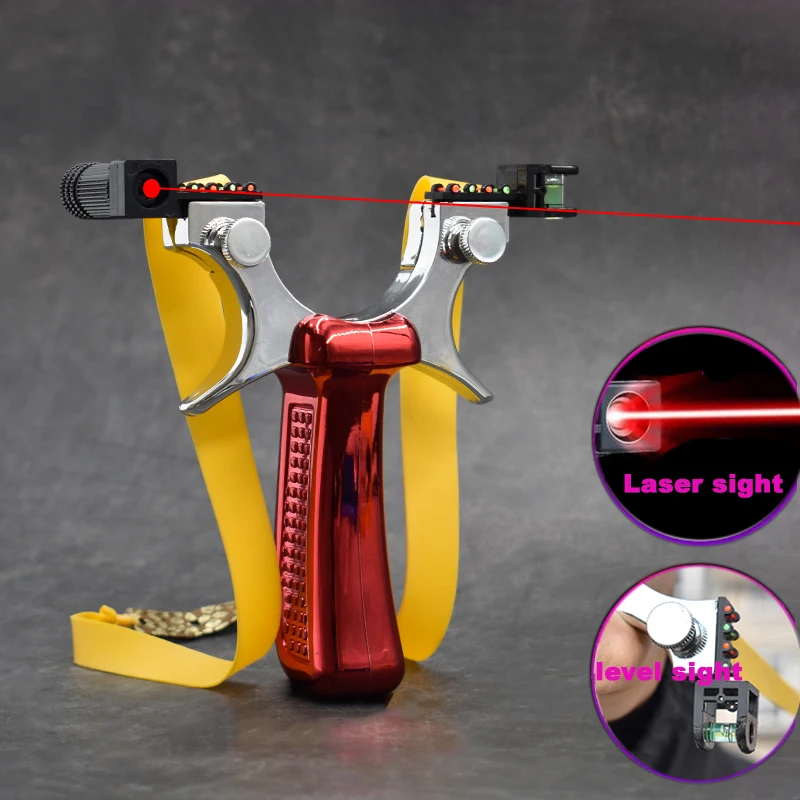 

Рогатка Лазерная высокоточная со съемной головкой и плоской резиновой лентой