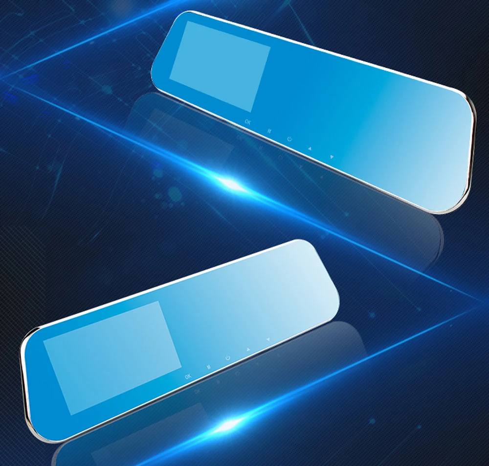 Автомобильный видеорегистратор с двумя объективами зеркало заднего вида