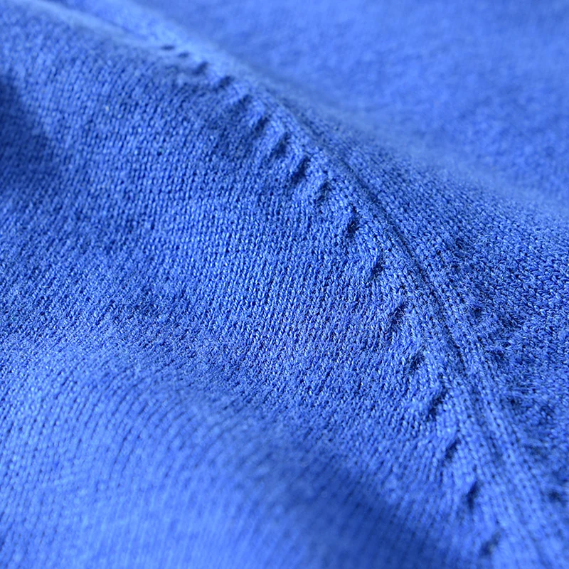 Новое поступление зимний и осенний свитер мужской хлопковый однотонный синий с