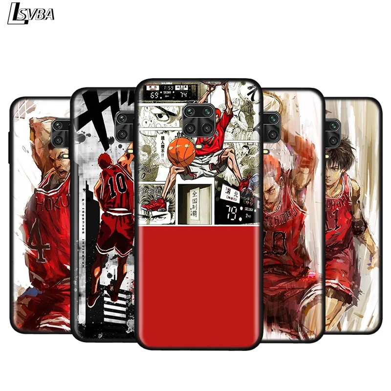 

Silicone Cover Slam Dunk Anime For Xiaomi Redmi Note 9 9S Max 8T 8 7 6 5 Pro 5A 4X 4 Bright Black Phone Case