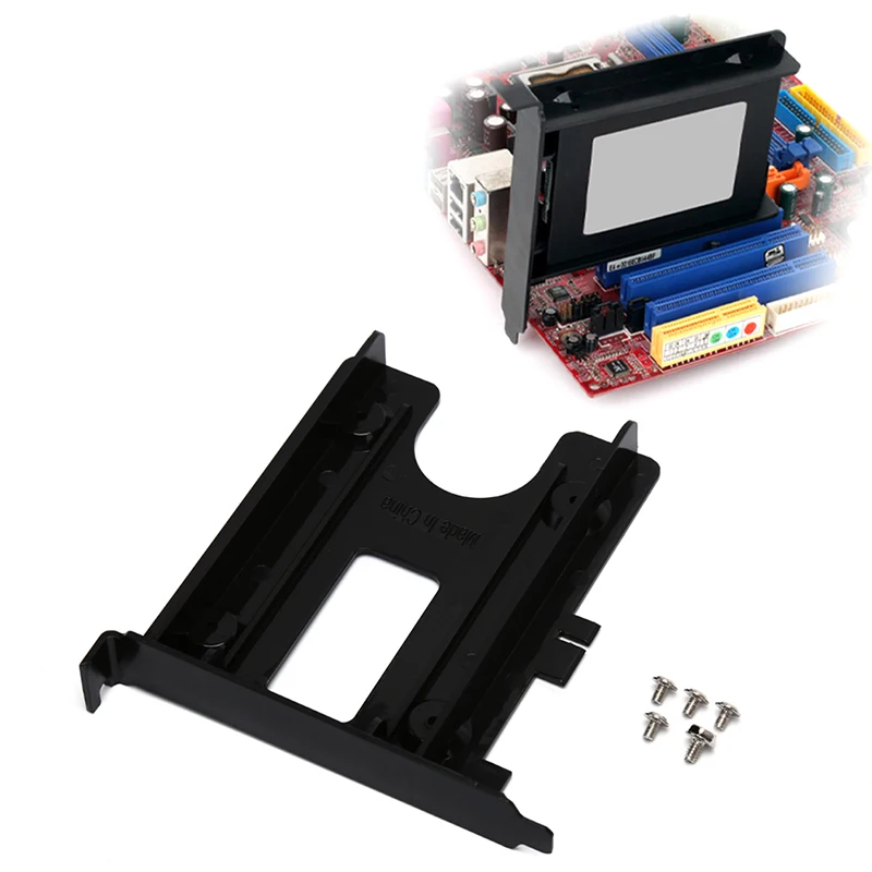 

PCI Slot 2.5inch HDD SSD Rear Panel Mount Bracket Hard Drive Adapter Tray Caddy